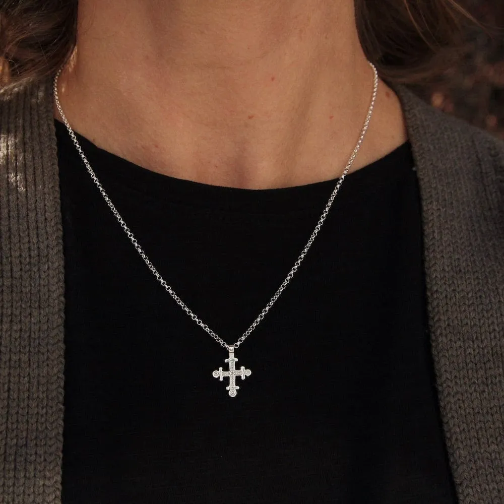 Coptic Cross Necklace -Sterling Silver