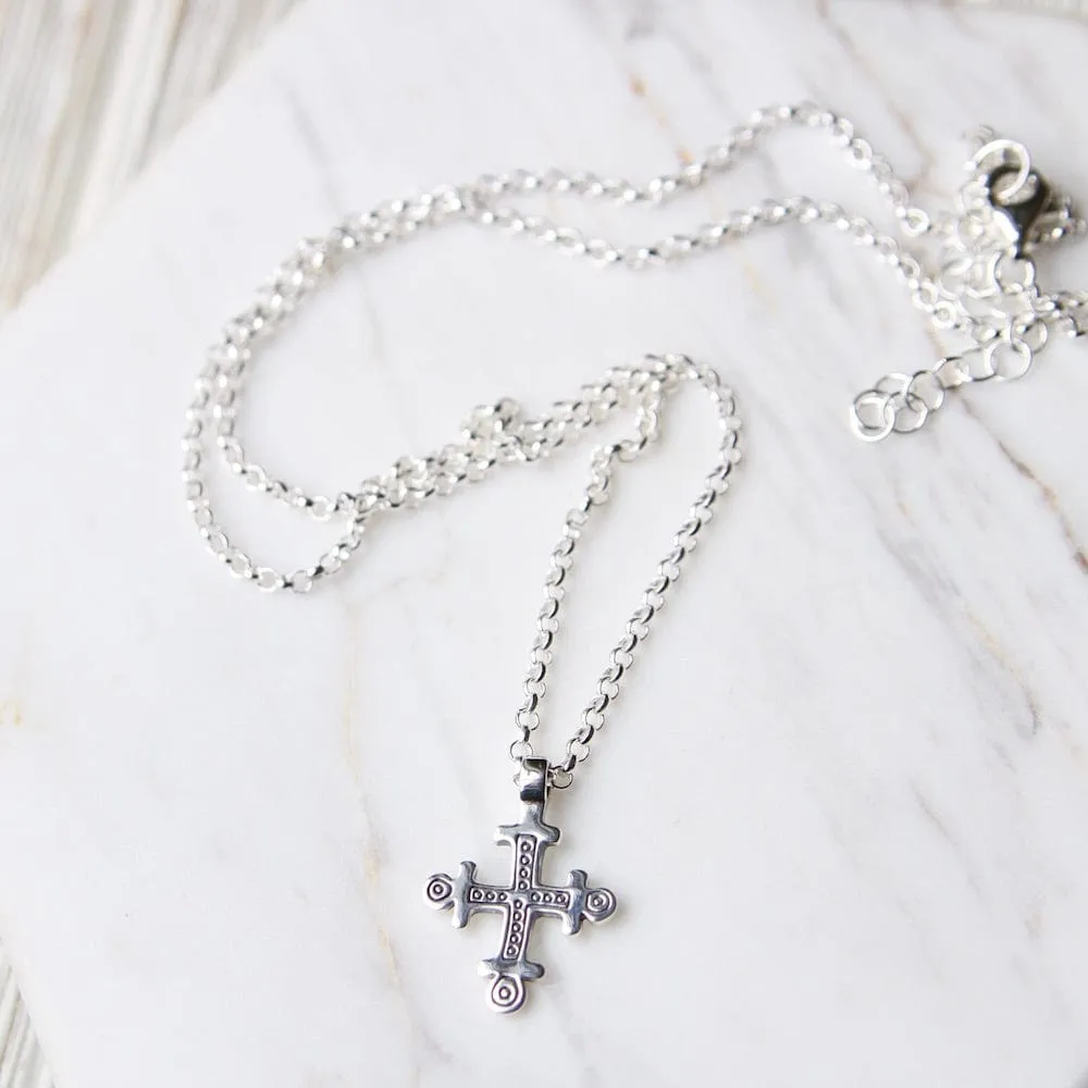 Coptic Cross Necklace -Sterling Silver