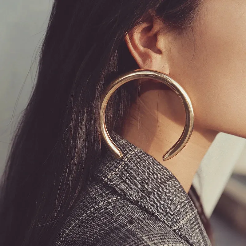 Crescent Hoop Earrings