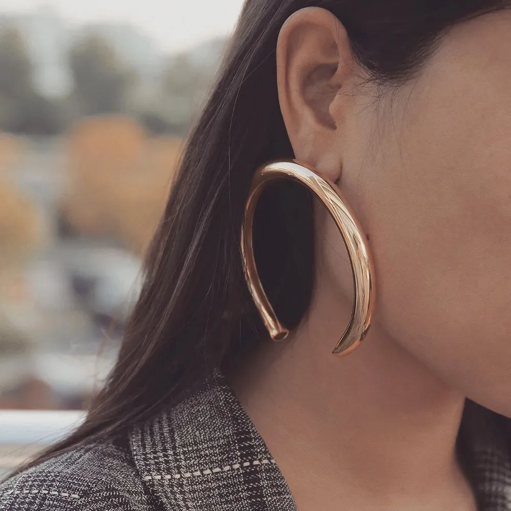 Crescent Hoop Earrings