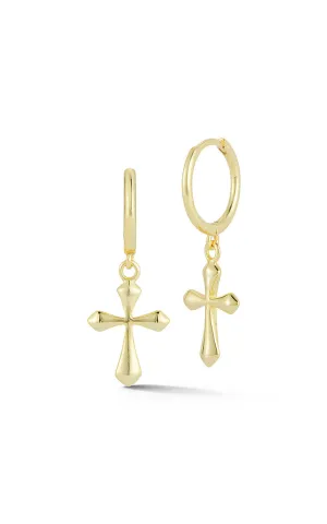 Cross Huggie Earring
