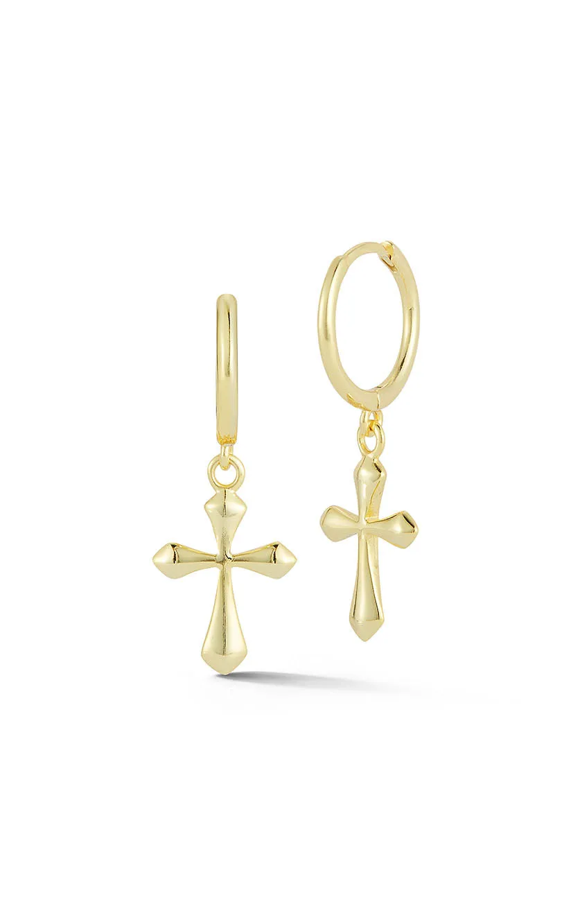 Cross Huggie Earring