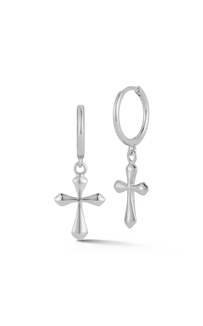 Cross Huggie Earring