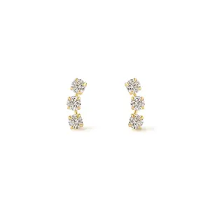 Curve Pave Bar Studs