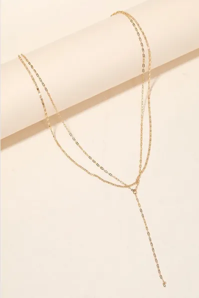 Dainty Chain Layered Necklace - Gold