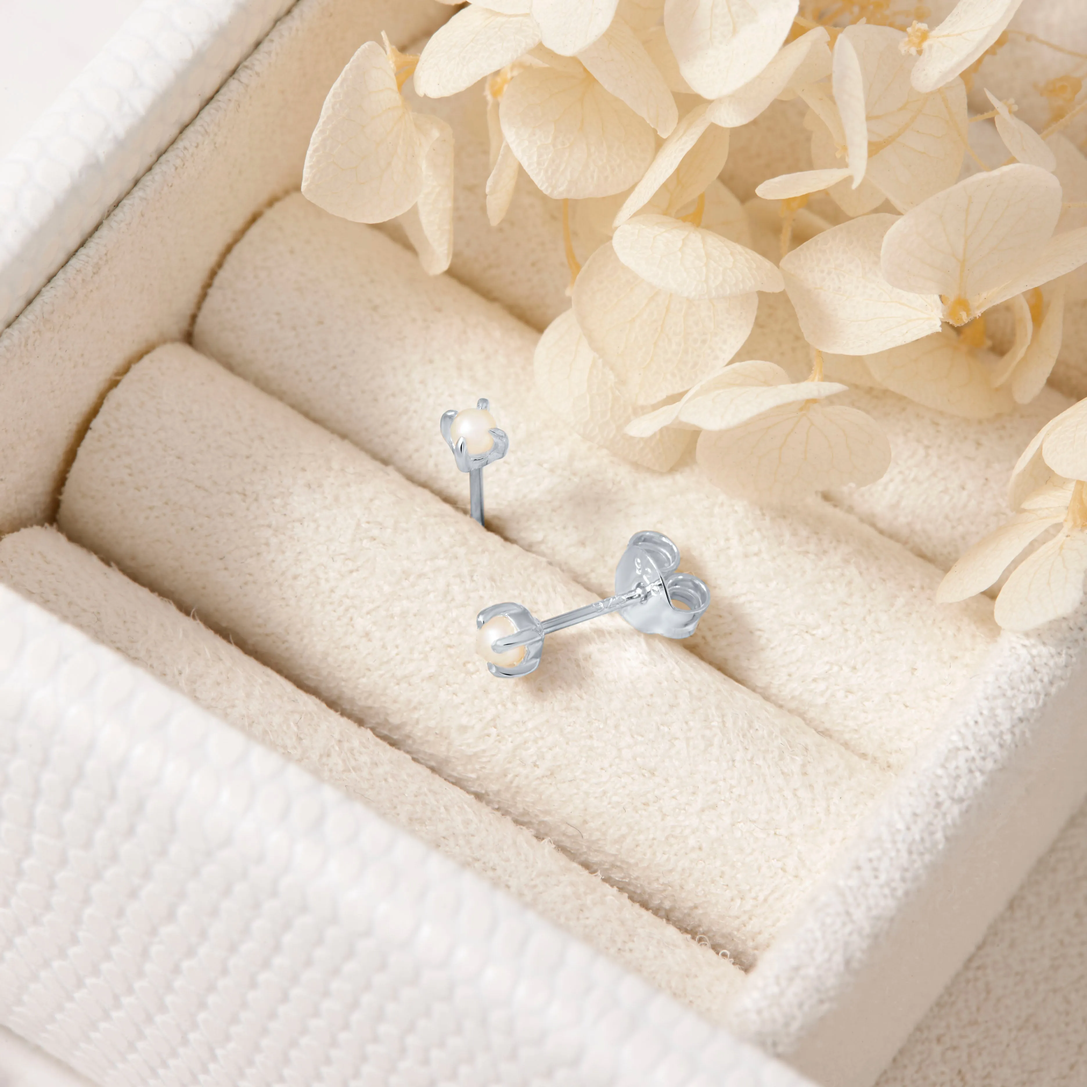 Delicate Pearl Studs