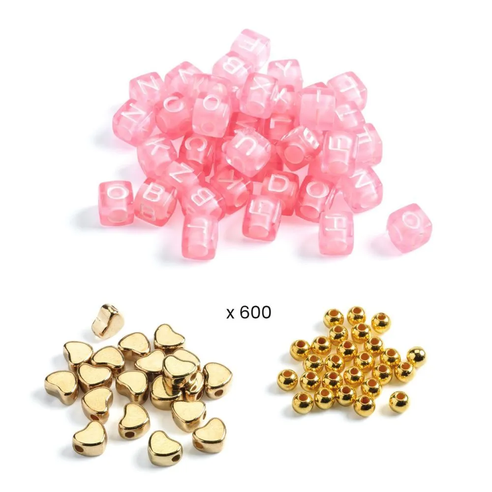 Djeco Alphabet beads - Gold