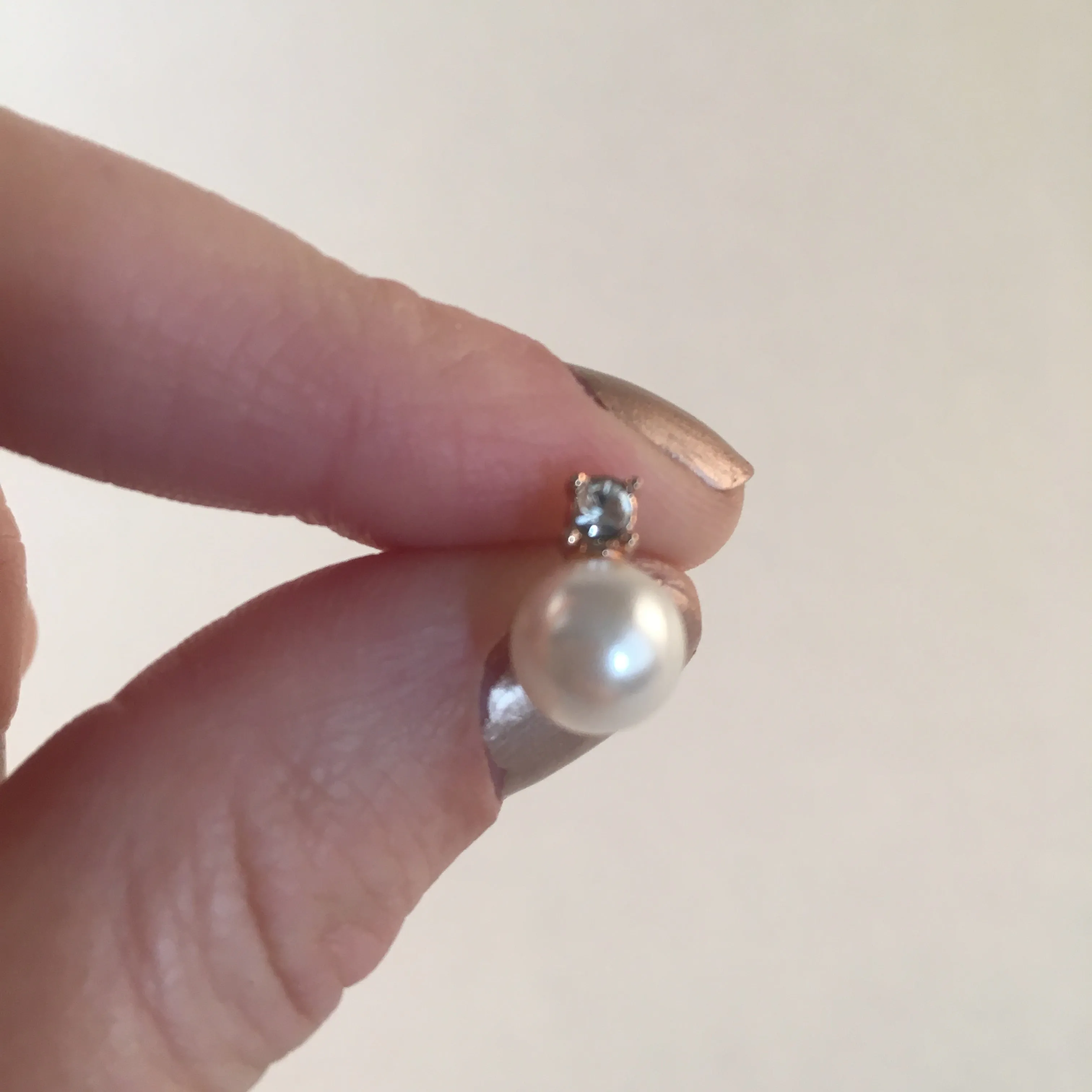 Drop Pearl & Crystal Earring