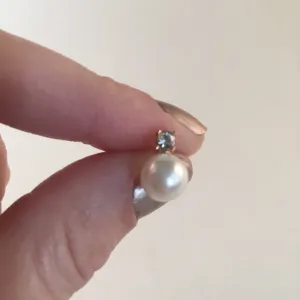Drop Pearl & Crystal Earring