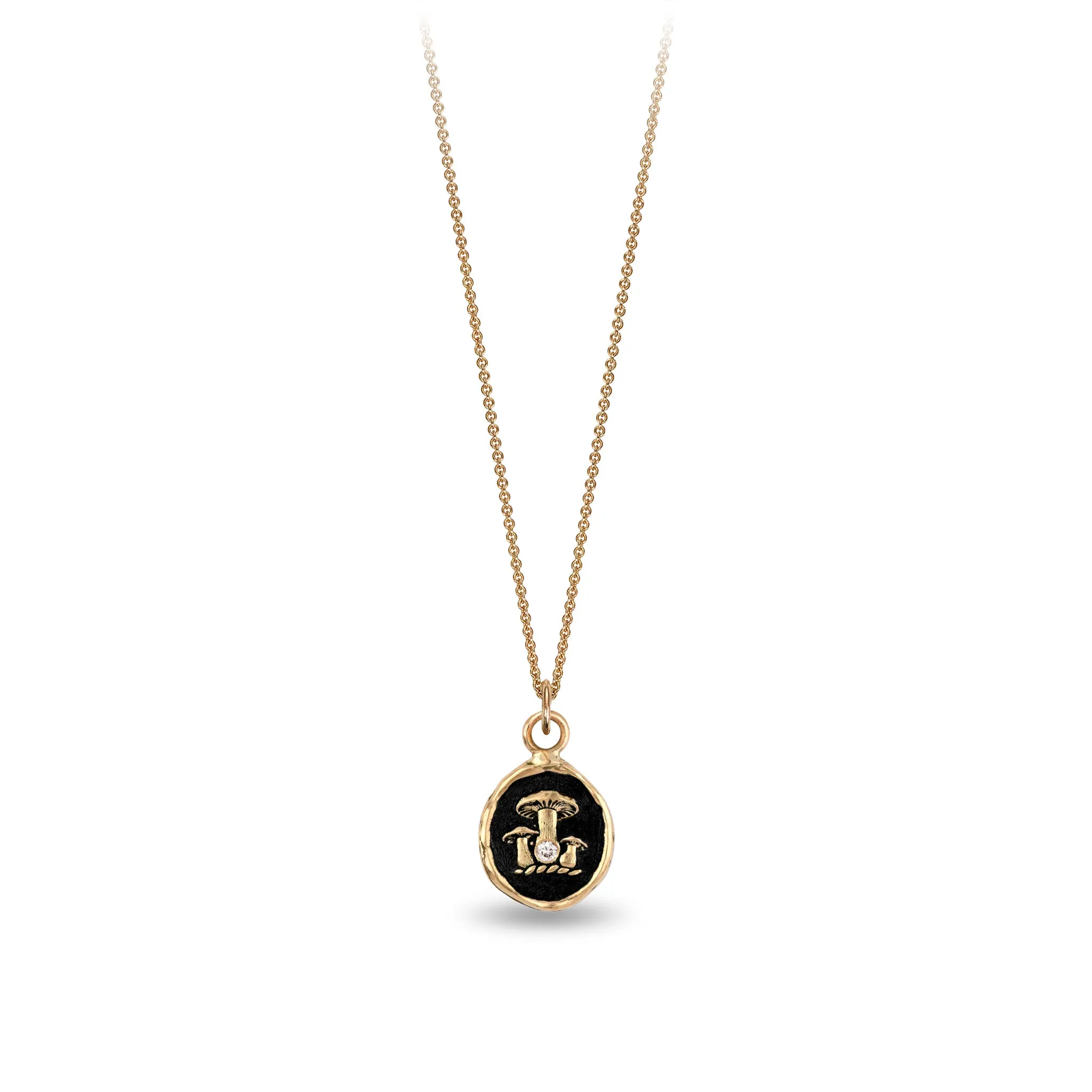 Earthy 14K Gold Appreciation Diamond Set Talisman