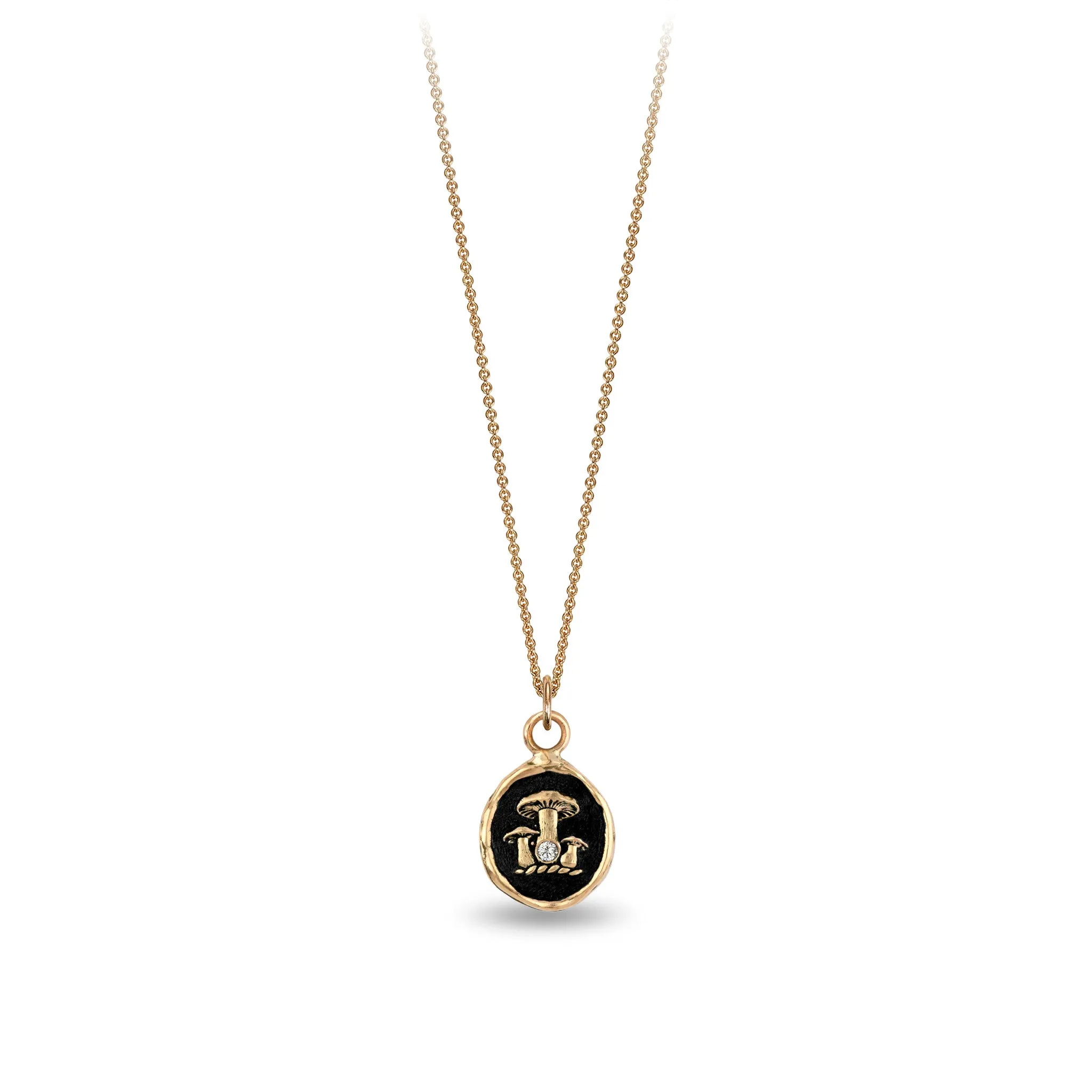 Earthy 14K Gold Appreciation Diamond Set Talisman