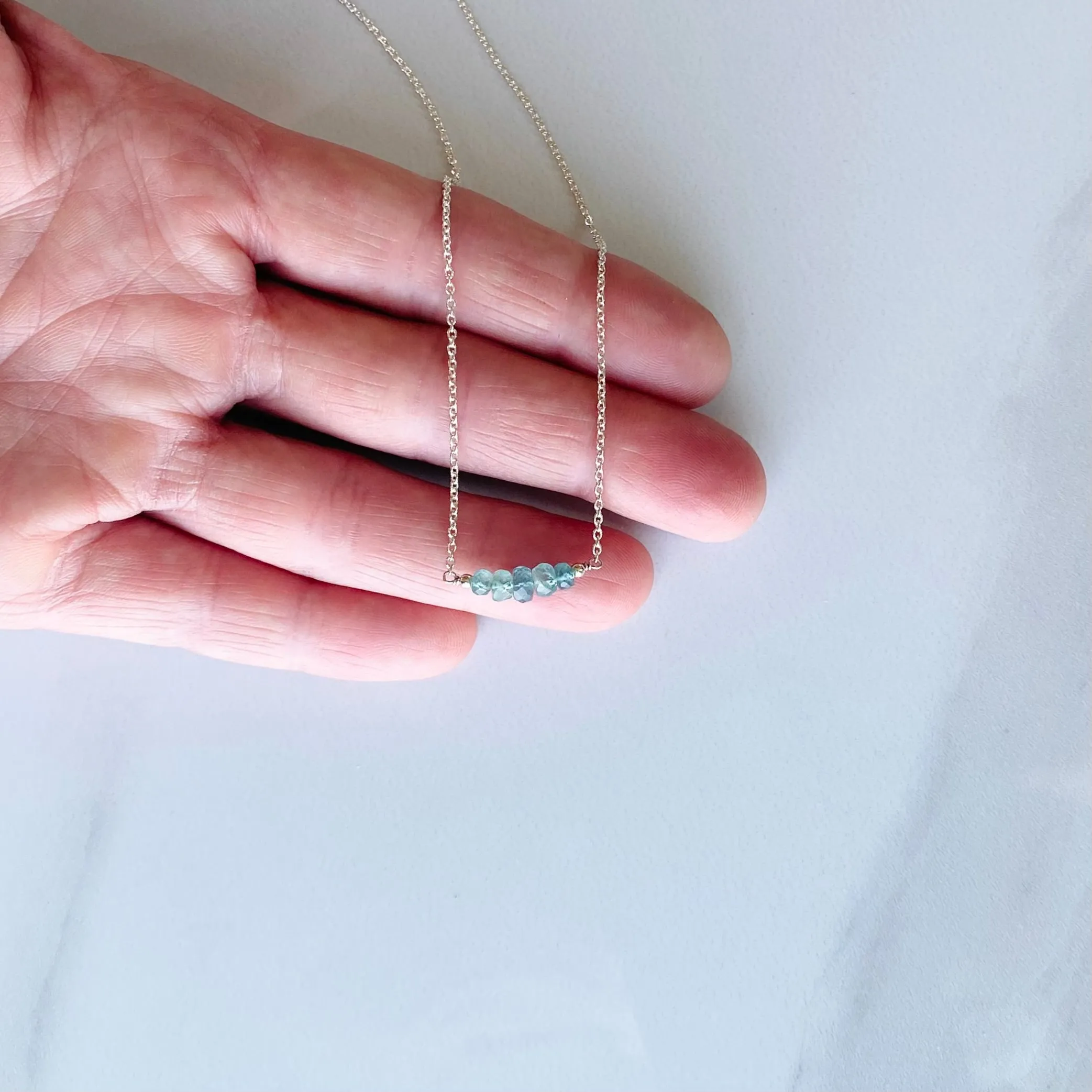 Emerald Gemstone Bead Necklace