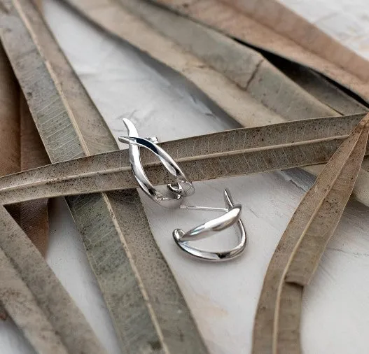 Entwine Twine Twist Hoop Earrings
