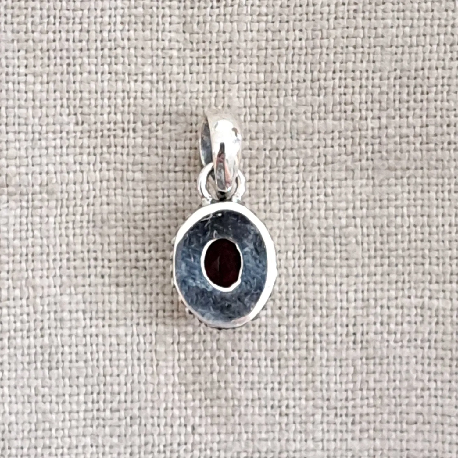 Garnet .925 Sterling Silver Pendant from Bali