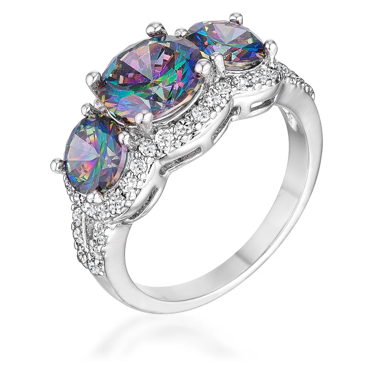 Garnet Classic Trio Ring