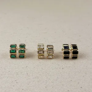GoldFi - 18k Gold Filled Chunky CZ Curve Earrings