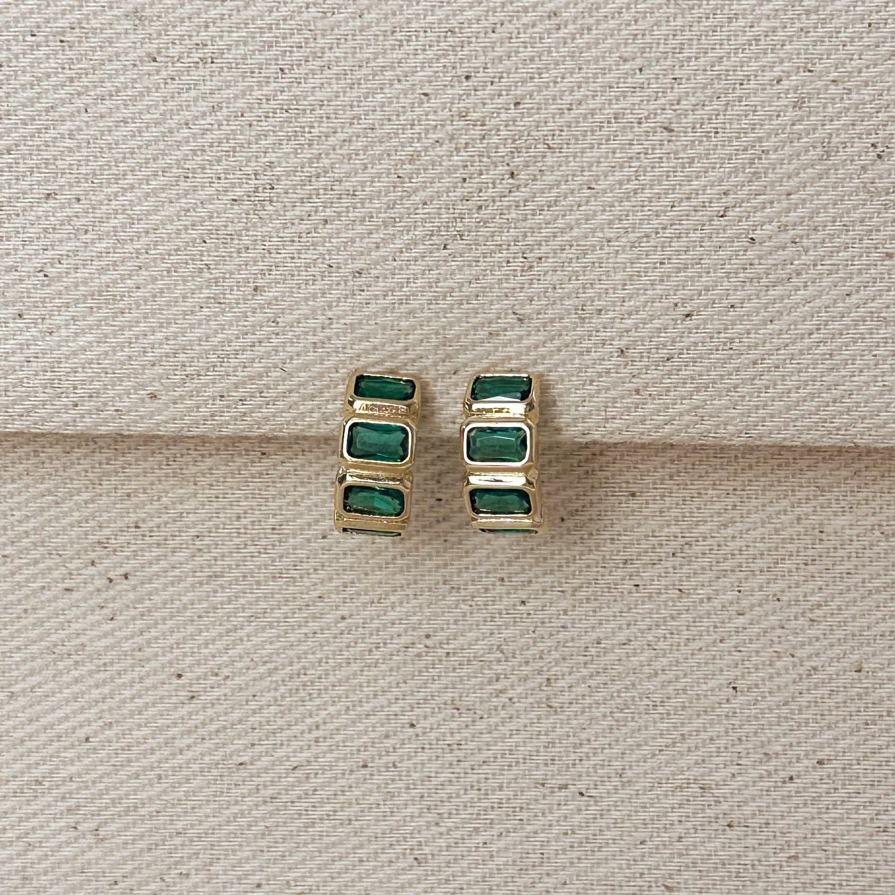 GoldFi - 18k Gold Filled Chunky CZ Curve Earrings