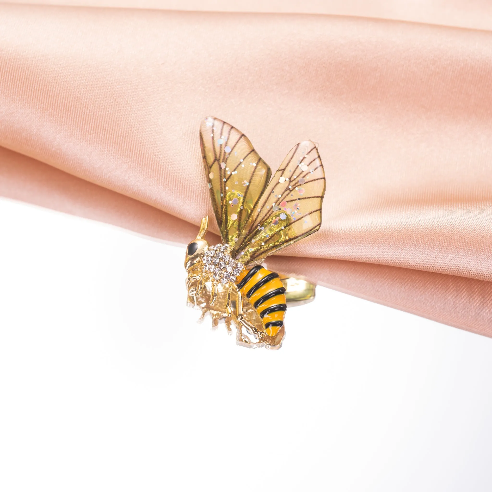 Green Bee Enamel Brooch Pin Jewelry