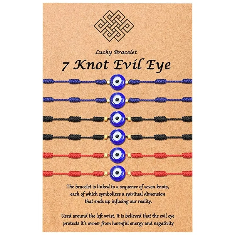 Handmade Braided Lucky Eyes Knotted Bracelets