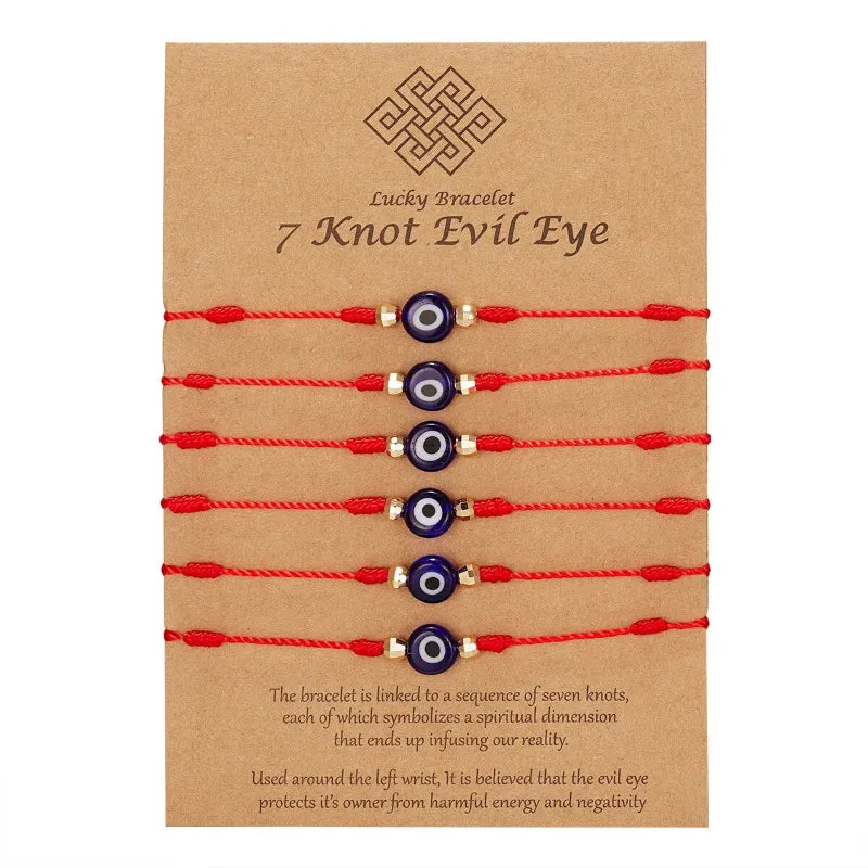 Handmade Braided Lucky Eyes Knotted Bracelets