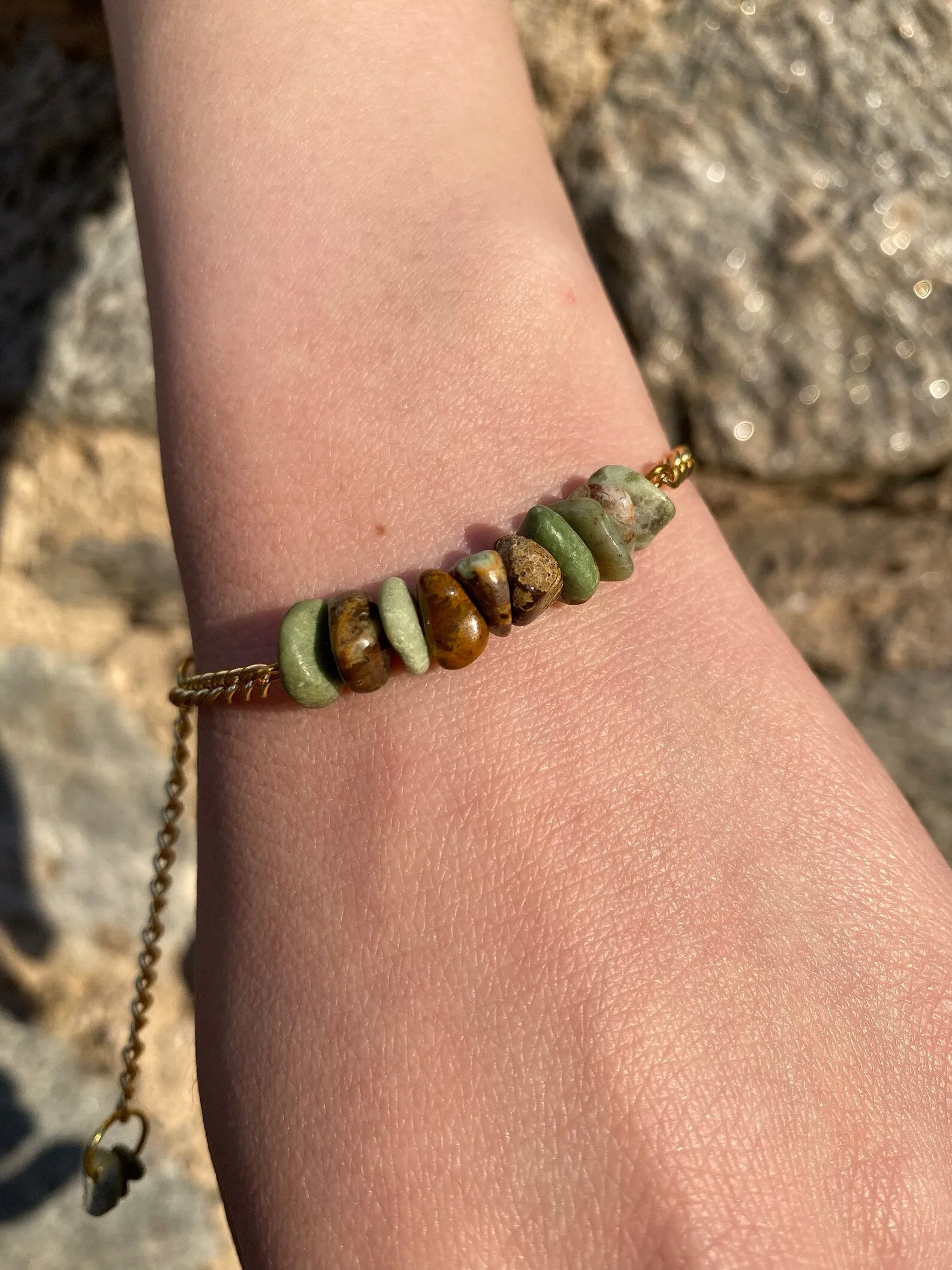 Handmade Green Opal Bracelet