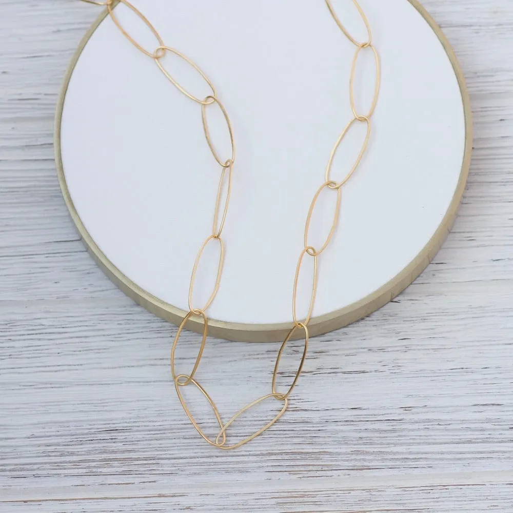 Handmade Large oval Link Chain - Gold Plated