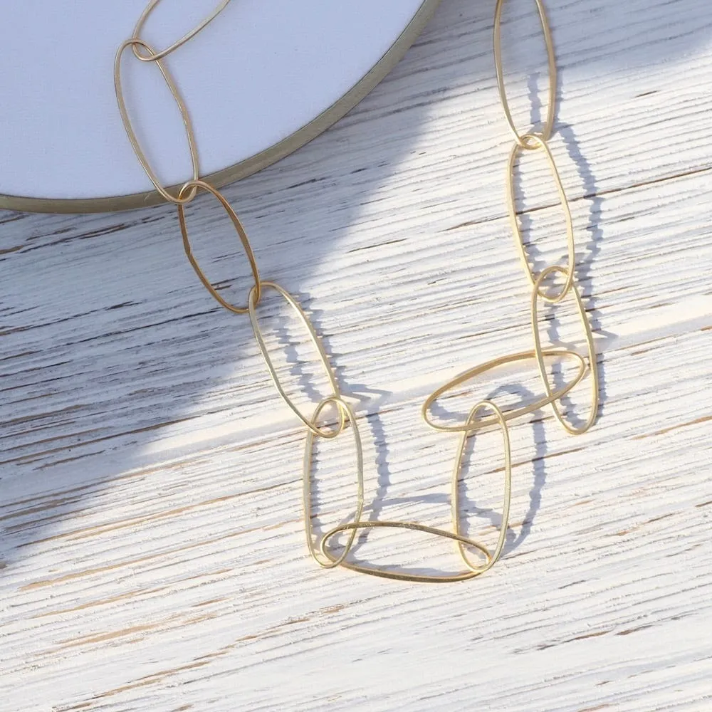 Handmade Large oval Link Chain - Gold Plated
