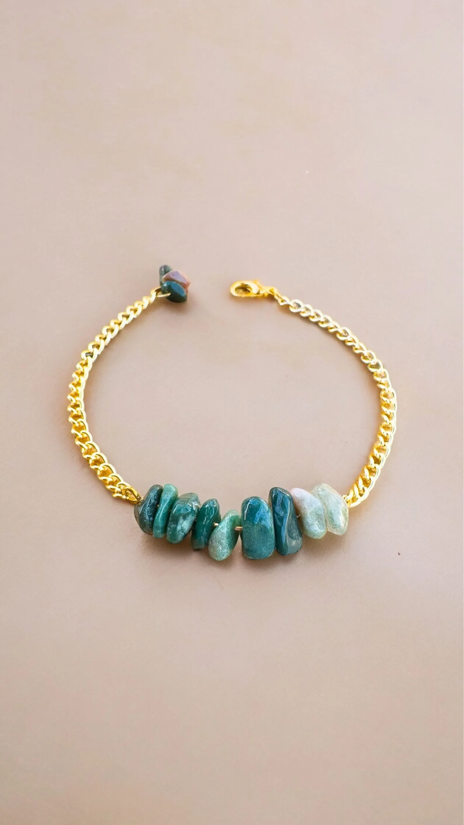 Handmade Moss Agate Bracelet