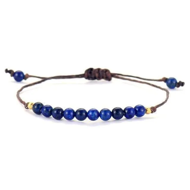 Handmade Natural Tree Agate Stone Adjustable Bracelet