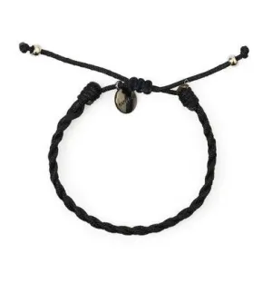 HAPPY-NES Black Knitted Bracelet