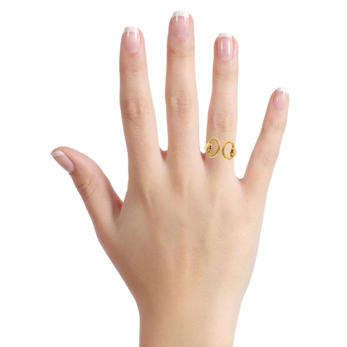 Hermes Gold Stirrup Ring