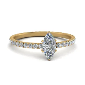 IGI Certified 1/2 - 5 Carat Lab Grown Diamond Pave Eternity Women Engagement Ring 14K Gold