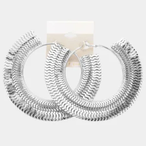 iLLASPARKZ 14K Gold Filled Oversized Chain Hoop Earrings