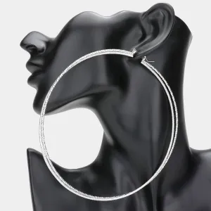 iLLASPARKZ 5 Inch Oversized Metal Hoop Earrings