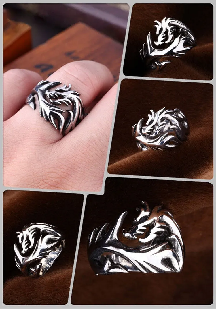 Jewelry Accessories Stainless Steel Ring Dragon Claw Shape Male Rings Cool Engagement Rings For Men Mens Rings