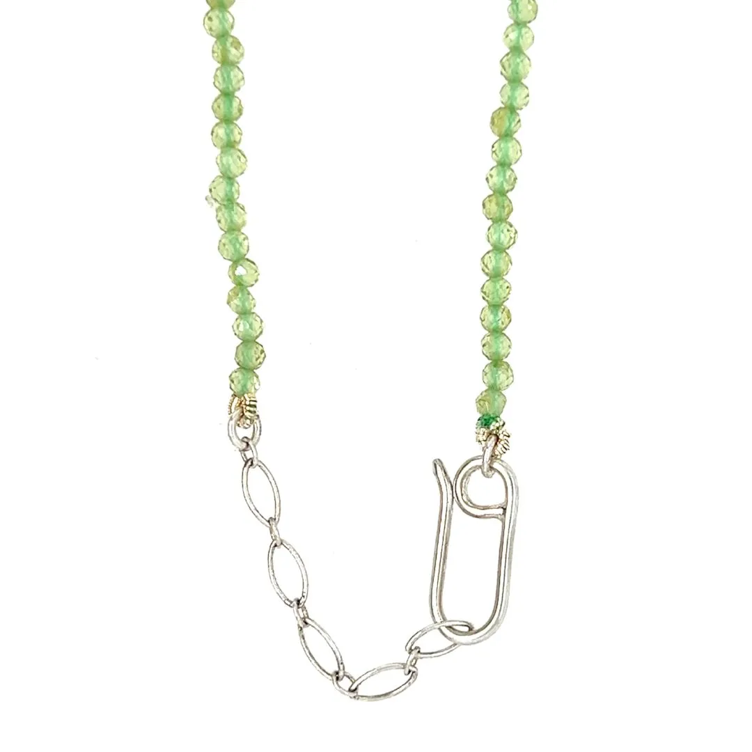 Keshi Pearl with Peridot beaded necklace