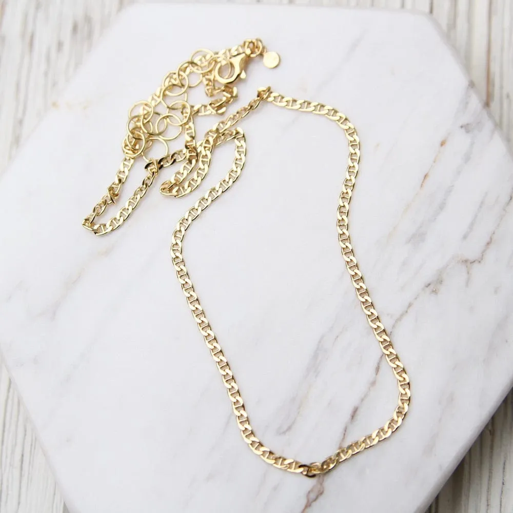 Large Mariner Chain 14-16"- Gold Vermeil