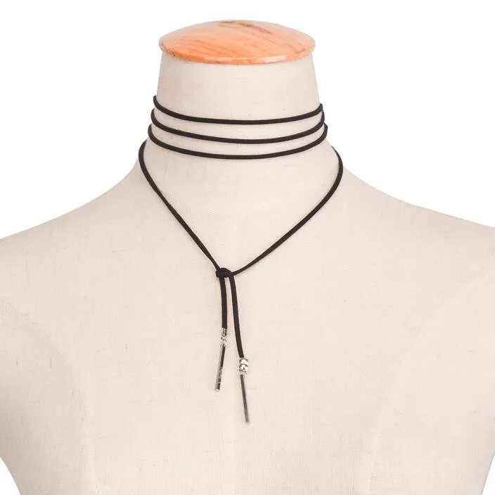 Lint Copper Stripe Simple Necklace