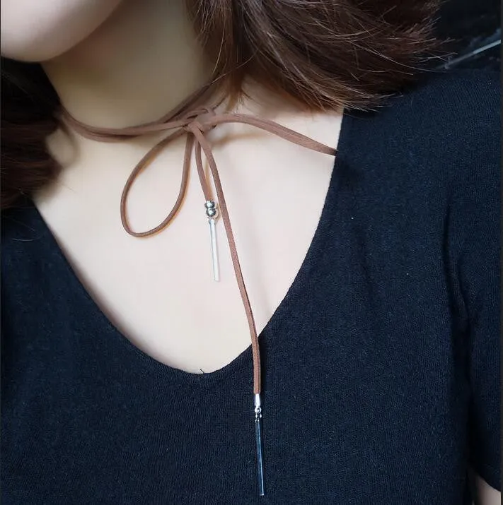 Lint Copper Stripe Simple Necklace