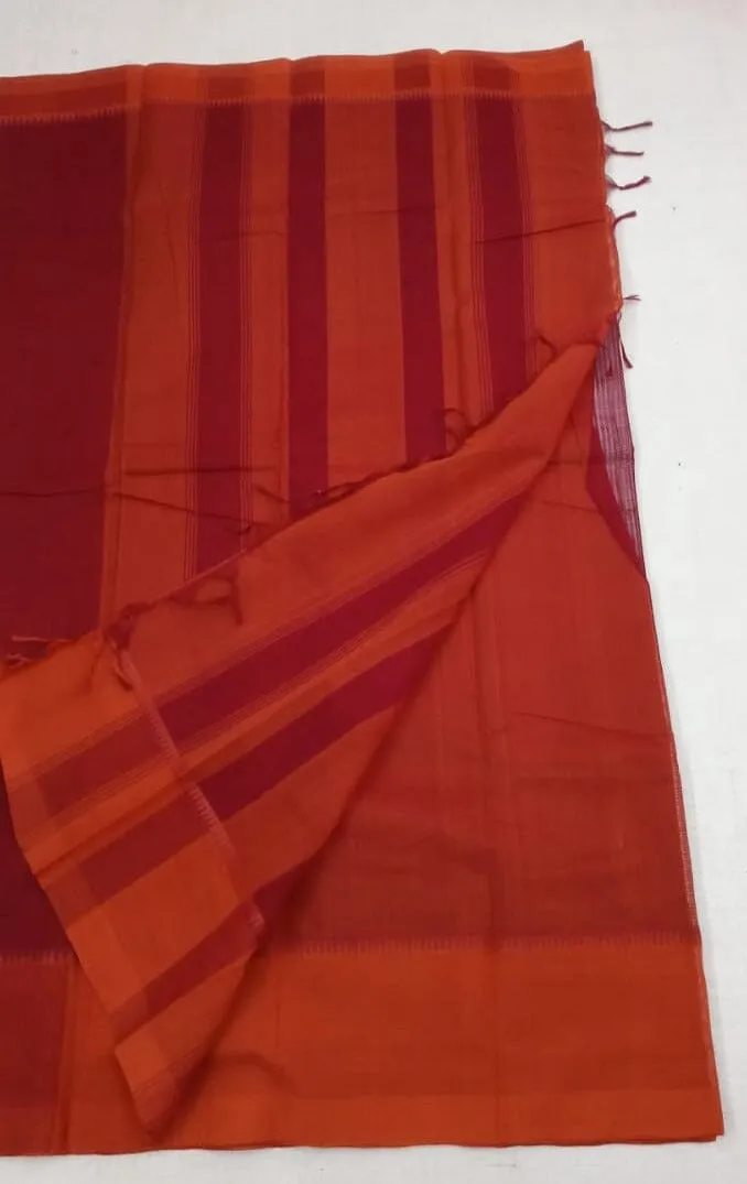 Mangalgiri Cotton Thread border Saree with Blouse #