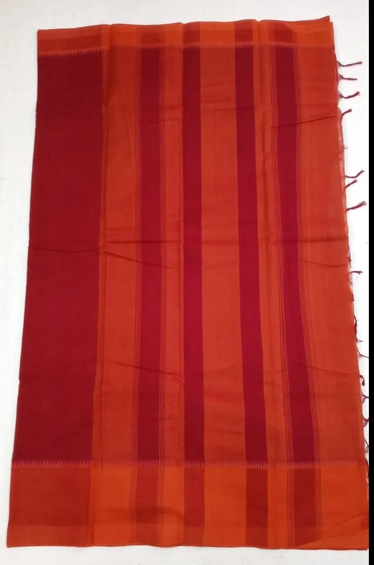 Mangalgiri Cotton Thread border Saree with Blouse #