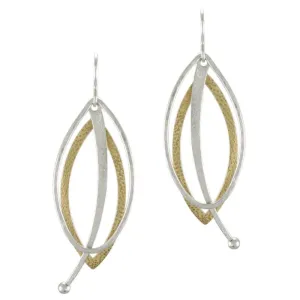 Marjorie Baer Layered Oval Pendulum Earring