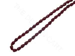 Maroon Drop Jade Semi Precious Stones (10 mm)