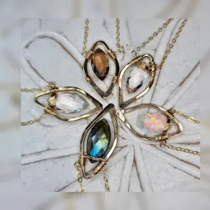 Marquise necklace (Choose you're stone)