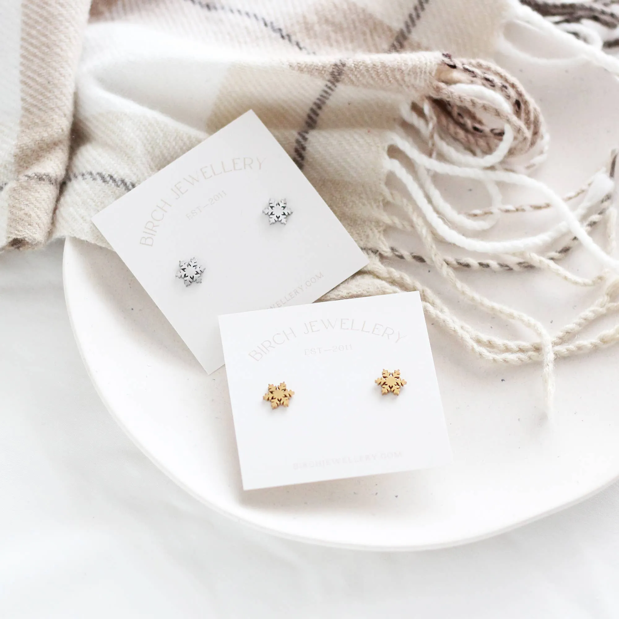 Mini Snowflake Earrings
