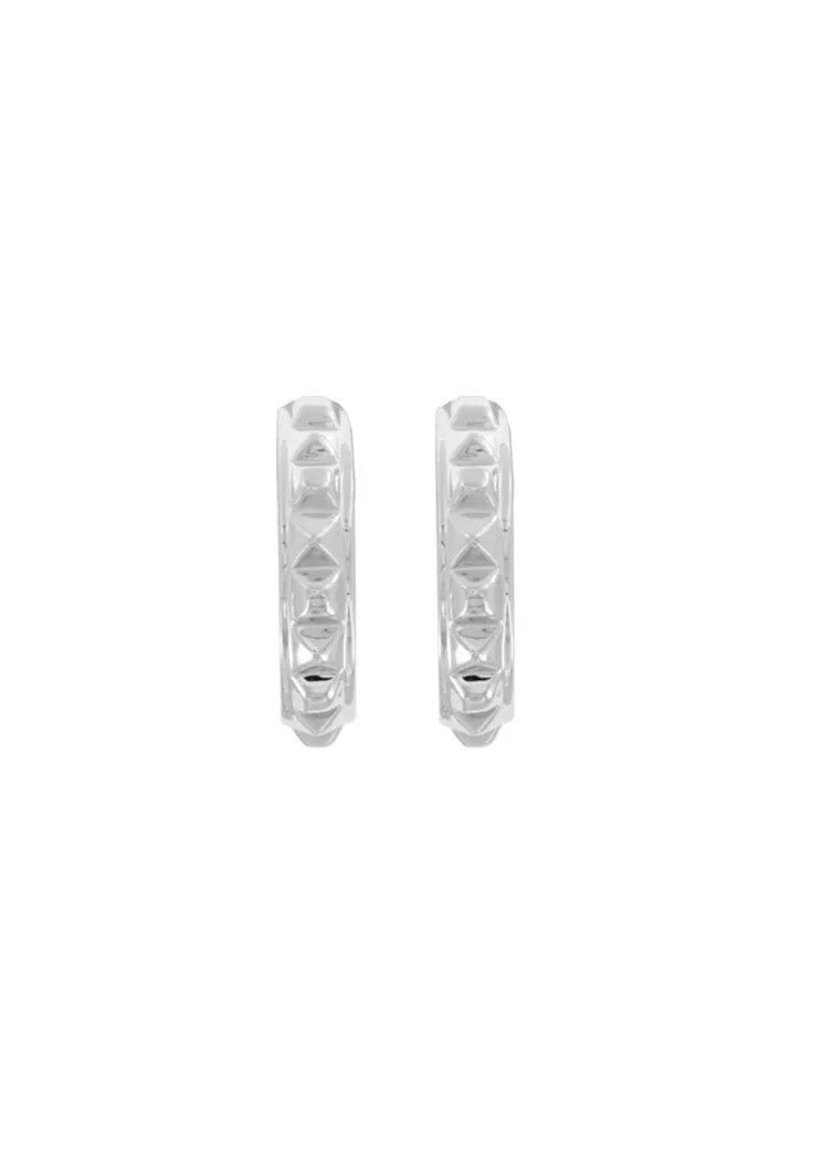 Myka - Rock Stud Hoop Earrings