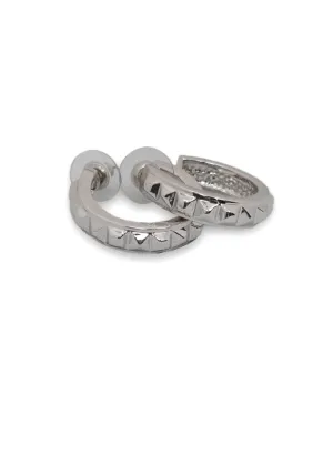 Myka - Rock Stud Hoop Earrings
