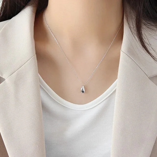 Necklace Temperament Simple Water Drop Pendant Women