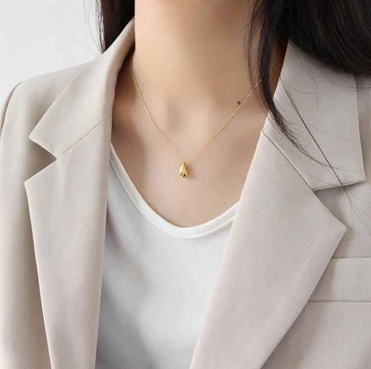 Necklace Temperament Simple Water Drop Pendant Women