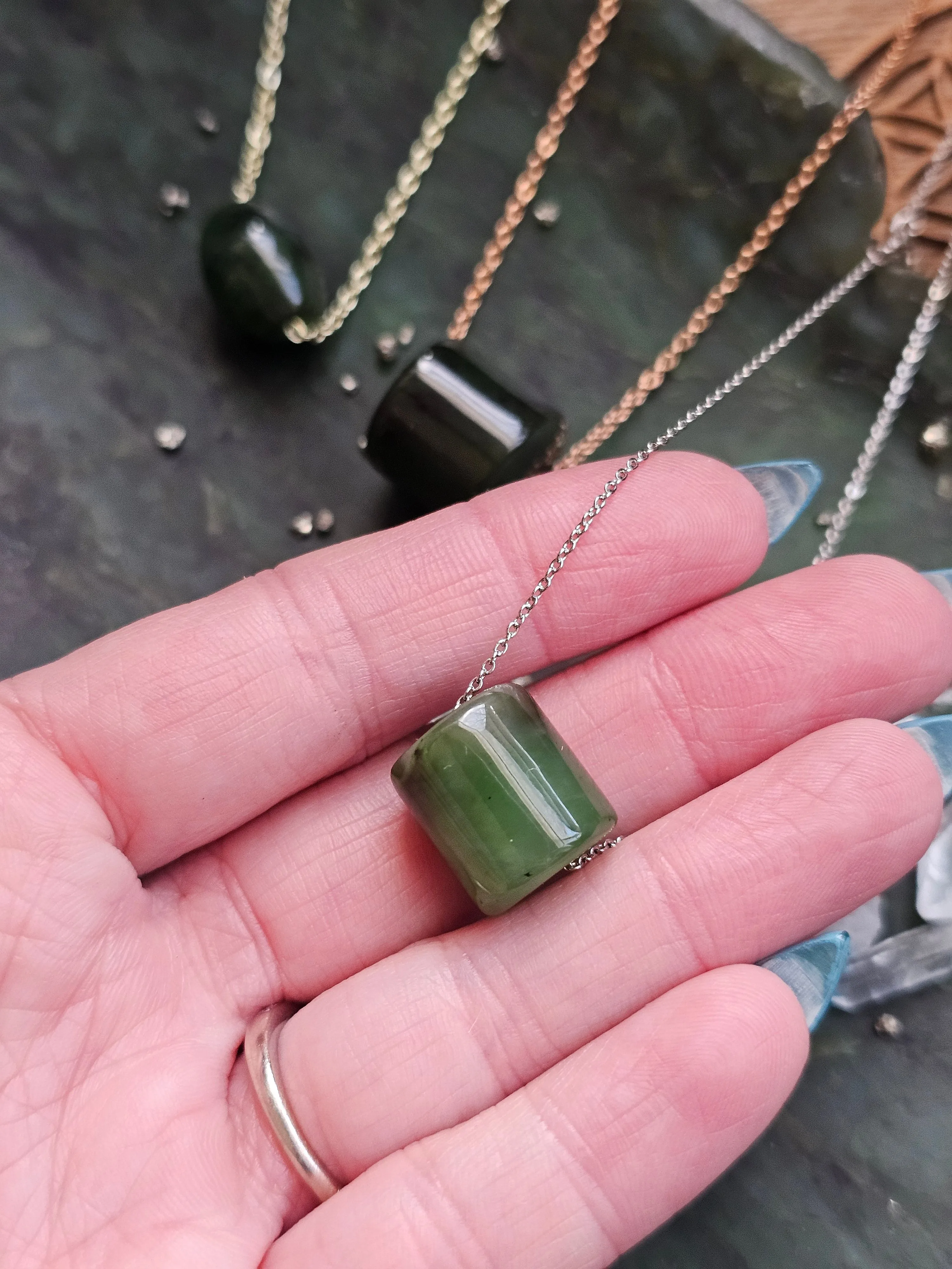 Nephrite Jade Gemstone Simple Pendants